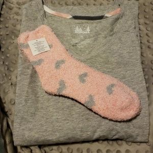 Pajama shirt and socks